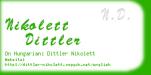 nikolett dittler business card